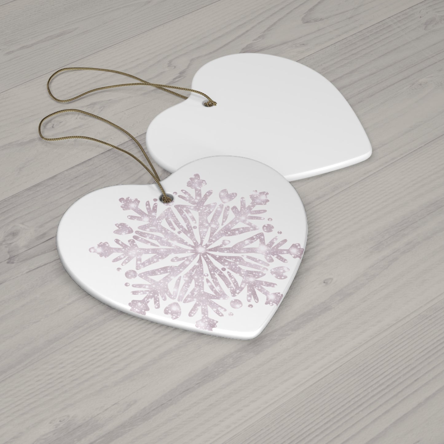 Ceramic Star Ornament - Snowflake Design, Winter Decor, Holiday Decoration, Gift for Christmas, Tree Ornament, Seasonal Decor