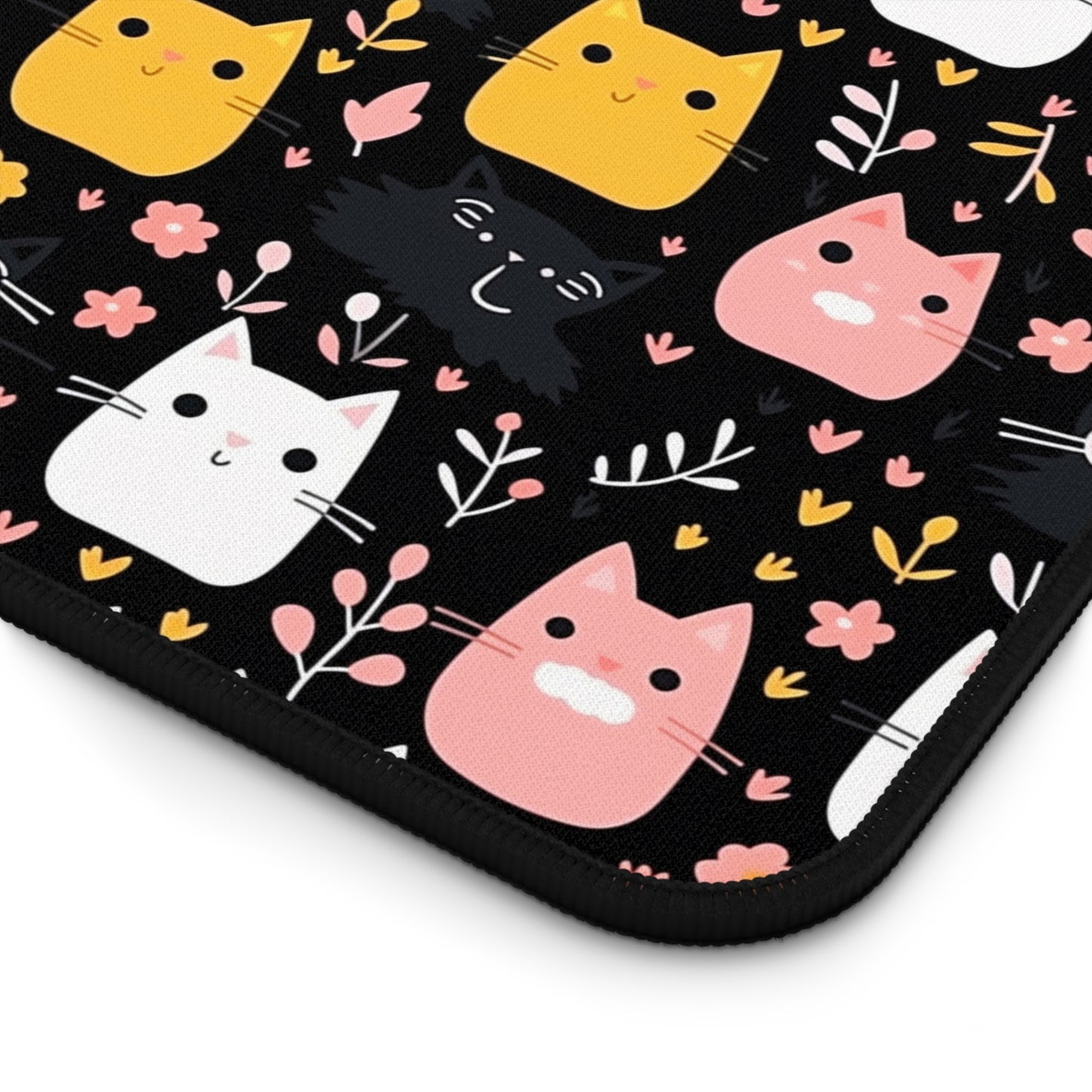 Cute Cat Desk Mat for Home Office, Cat Lover Gift, Animal Themed Desk Accessory, Mouse Pad, Fun Office Decor