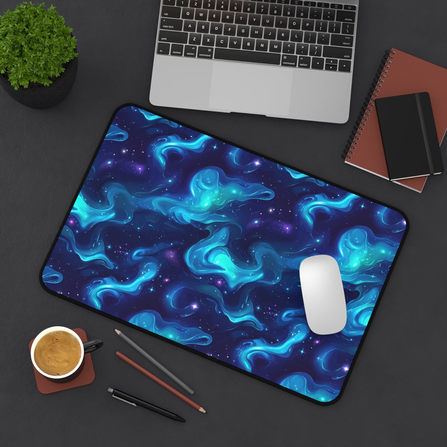 Galactic Desk Mat - Cosmic Office Decor, Gaming, Home Office Accessory, Unique Gift for Astronomers, Starry Pattern, Desk Accessories