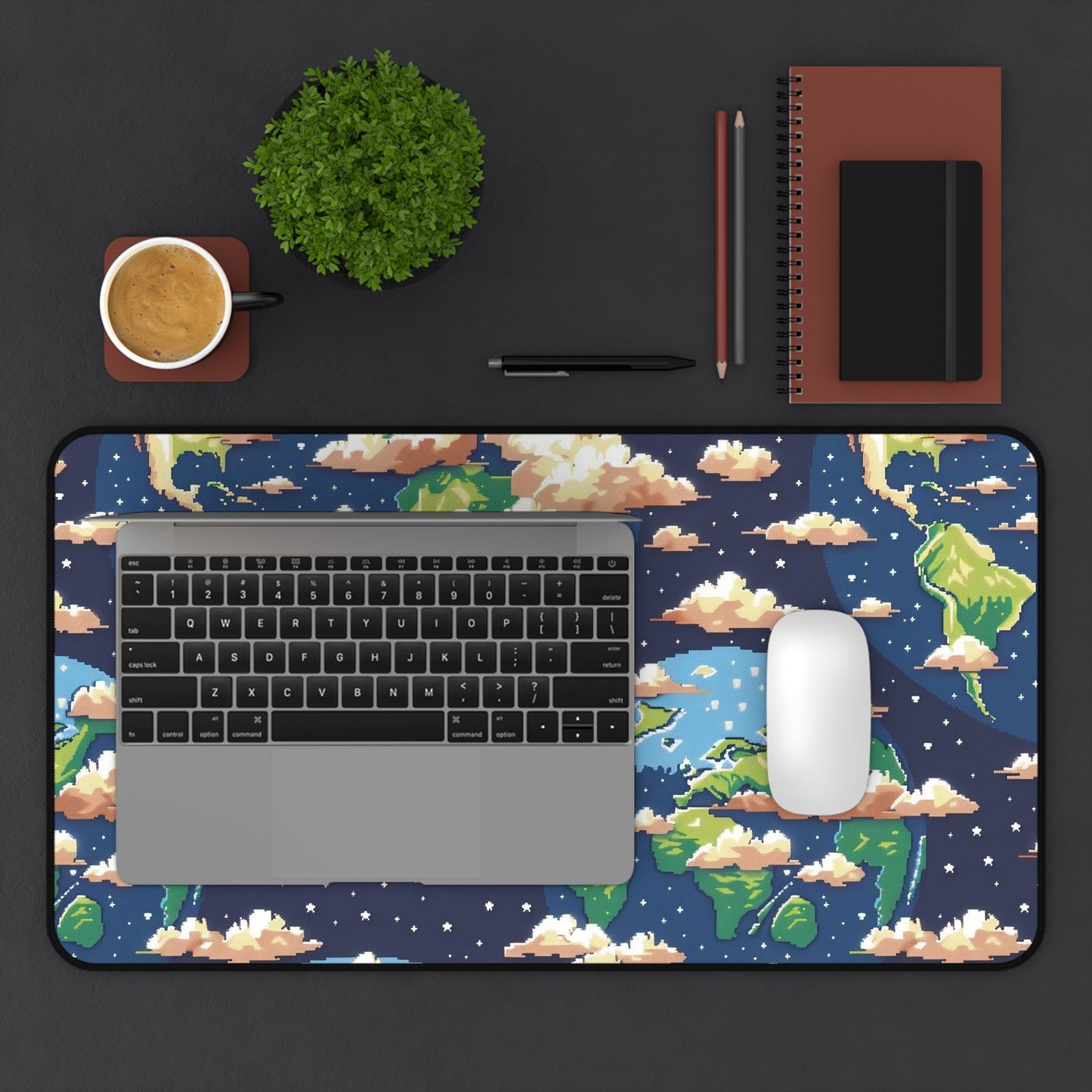 Earth-Themed Desk Mat, Planetary Desk Pad, Eco-Friendly Office Decor, Gamer Mouse Pad, Stylish Workspace Accessory, Gift for Earth Lovers