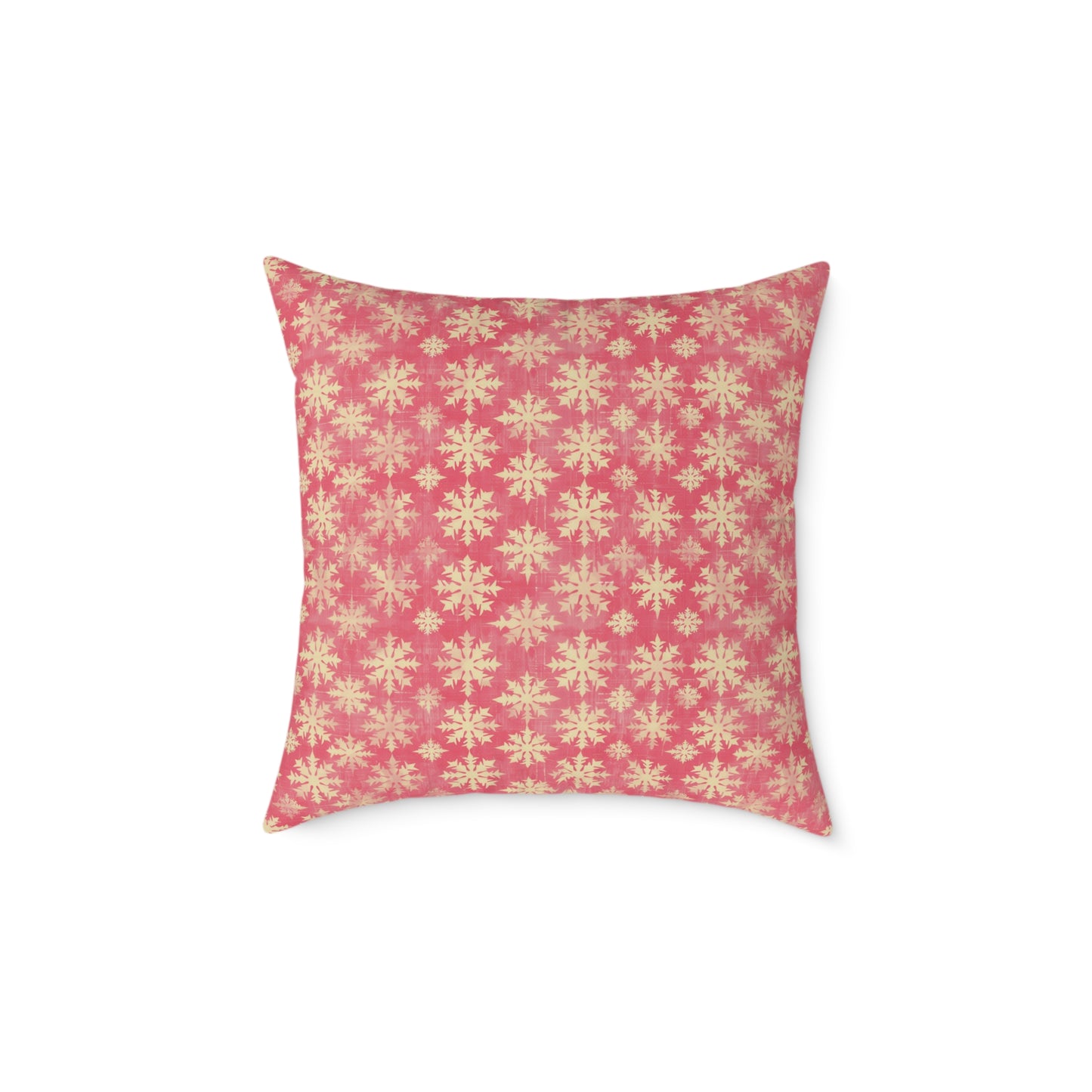 Boho Floral Square Pillow | Cozy Home Decor, Pink Cushion for Living Room, Bohemian Style, Gift for Her