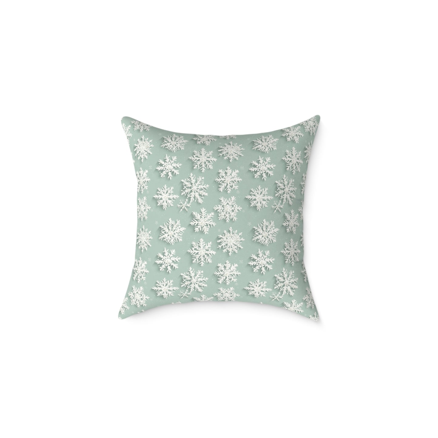 Winter Snowflake Decorative Pillow, Holiday Home Decor, Cozy Couch Cushion, Winter Celebration Gift, Snowy Pattern Pillow