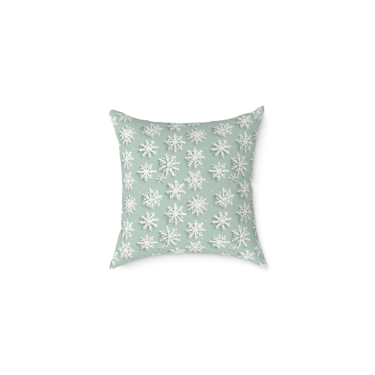 Winter Snowflake Decorative Pillow, Holiday Home Decor, Cozy Couch Cushion, Winter Celebration Gift, Snowy Pattern Pillow