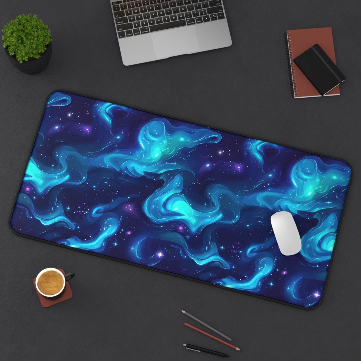 Galactic Desk Mat - Cosmic Office Decor, Gaming, Home Office Accessory, Unique Gift for Astronomers, Starry Pattern, Desk Accessories