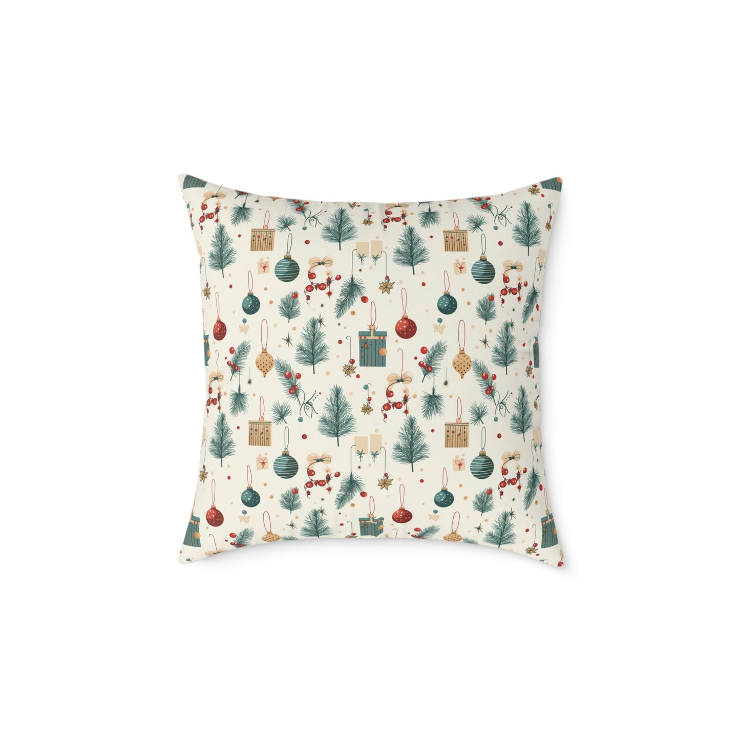 Festive Holiday Pillow, Cozy Home Decor, Christmas Cushion, Winter Throw Pillow, Christmas Living Room Decoration