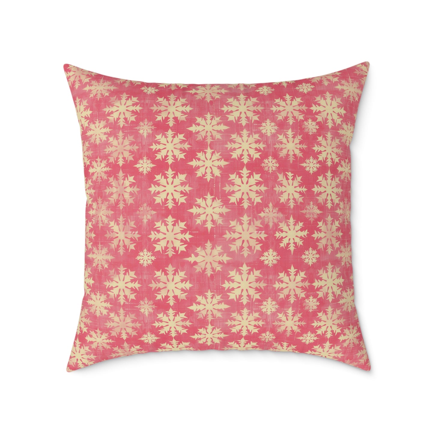 Boho Floral Square Pillow | Cozy Home Decor, Pink Cushion for Living Room, Bohemian Style, Gift for Her