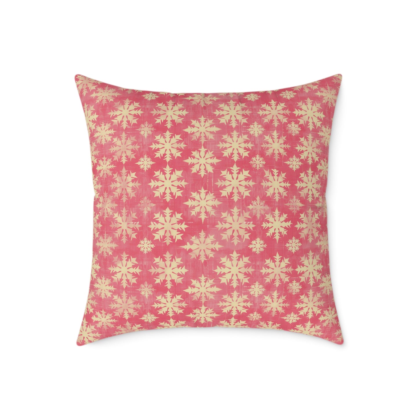 Boho Floral Square Pillow | Cozy Home Decor, Pink Cushion for Living Room, Bohemian Style, Gift for Her