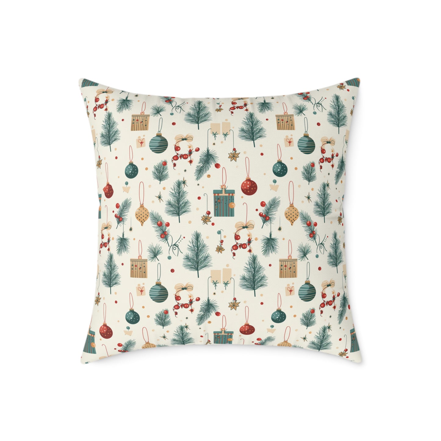 Festive Holiday Pillow, Cozy Home Decor, Christmas Cushion, Winter Throw Pillow, Christmas Living Room Decoration