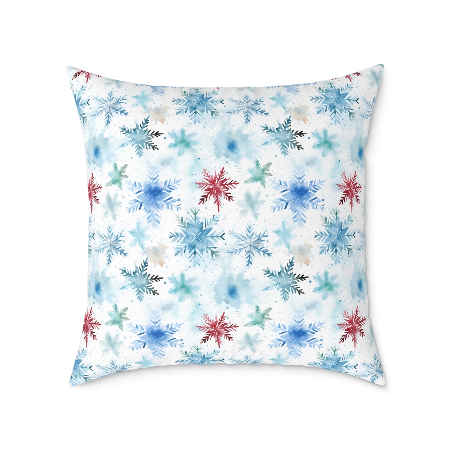 Square Pillow - Snowflake Christmas Winter Theme