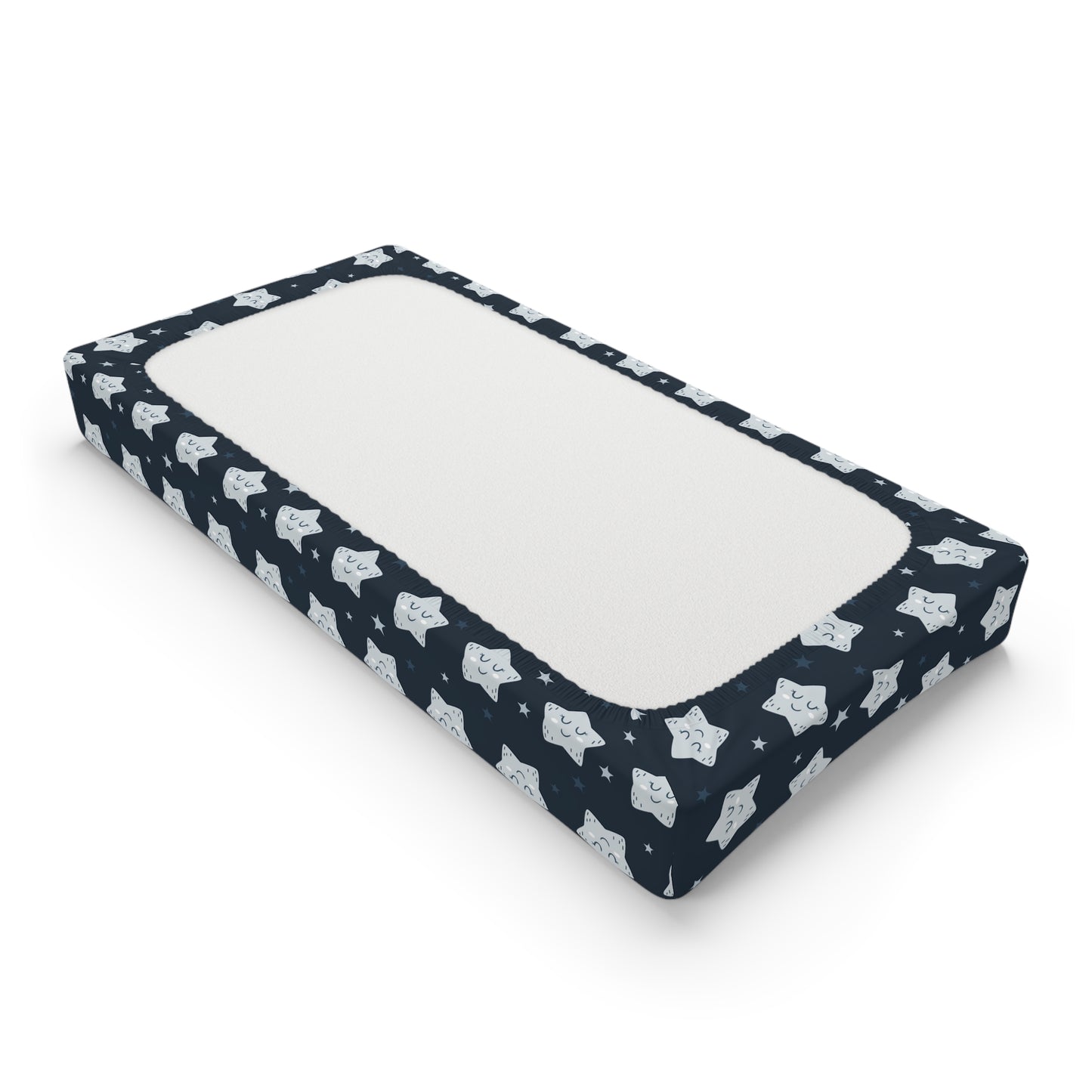 Navy Star Baby Changing Pad Cover, Nursery Decor, Baby Shower Gift, Gender Neutral, Soft Cotton Cover