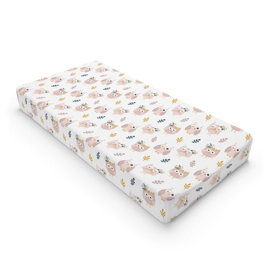 Cute Owl Baby Changing Pad Cover, Nursery Decor, Baby Shower Gift, Eco-Friendly, Soft Cotton Cover, Newborn Shower Gift Idea