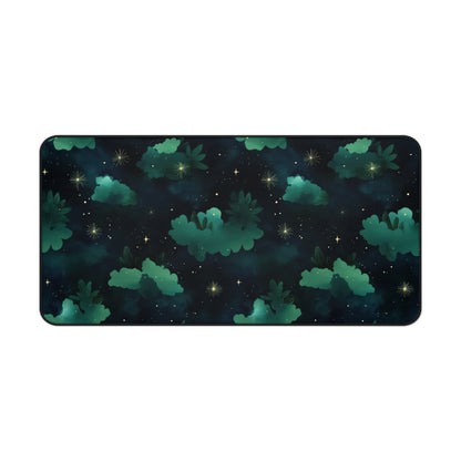 Celestial Forest Desk Mat | Gaming, Office Decor, Gift for Astronomers, Astrology Enthusiasts, Home Workspace