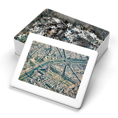 Paris Aerial View Jigsaw Puzzle with Tin, Perfect Gift for City Lovers, Family Game Night, Travel Memories, Home Decor, Unique Puzzle [...]