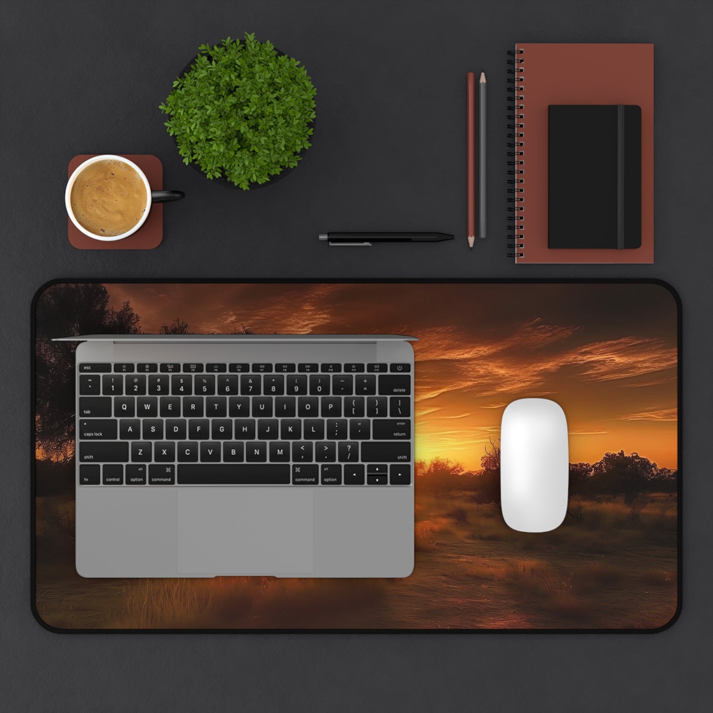 Sunset Landscape Desk Mat | Office Decor, Workspace Accessory, Gift for Her, Home Office, Desk Organizer