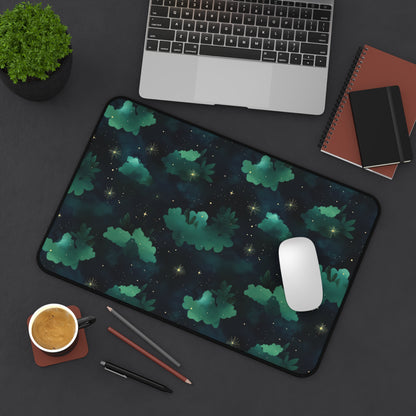 Celestial Forest Desk Mat | Gaming, Office Decor, Gift for Astronomers, Astrology Enthusiasts, Home Workspace