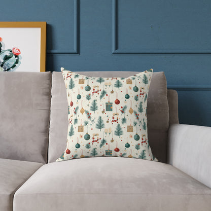 Festive Holiday Pillow, Cozy Home Decor, Christmas Cushion, Winter Throw Pillow, Christmas Living Room Decoration