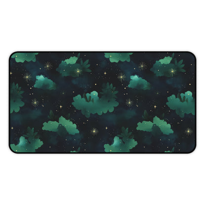 Celestial Forest Desk Mat | Gaming, Office Decor, Gift for Astronomers, Astrology Enthusiasts, Home Workspace