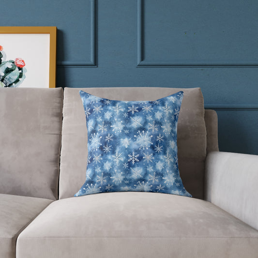 Winter Wonderland Snowflake Pillow | Cozy Home Decor, Seasonal Accent Cushion, Holiday Gift, Decorative Throw Pillow