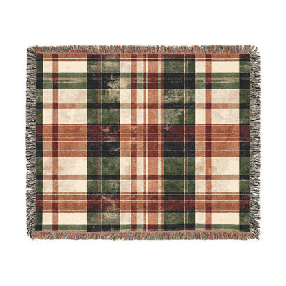 Cozy Woven Blanket, Warm Throw, Home Decor, Plaid Pattern, Gift for Her, Perfect for Cozy Nights