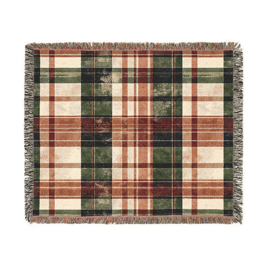 Cozy Woven Blanket, Warm Throw, Home Decor, Plaid Pattern, Gift for Her, Perfect for Cozy Nights