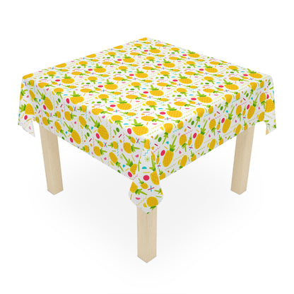 Bright Pineapple Tablecloth for Summer Gatherings, Tropical Decor, Dining Room Accent, Birthday Party Table Cover, Kitchen Tablecloth