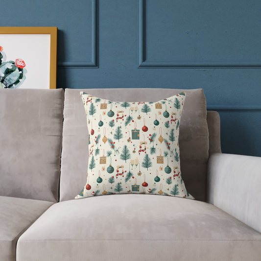 Festive Holiday Pillow, Cozy Home Decor, Christmas Cushion, Winter Throw Pillow, Christmas Living Room Decoration