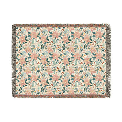 Cozy Floral Woven Blanket for Home Decor, Ideal for Picnics, Birthdays, and Seasonal Holidays, Perfect Gift for Loved Ones