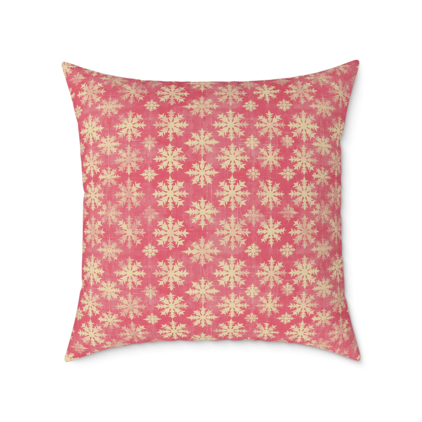 Boho Floral Square Pillow | Cozy Home Decor, Pink Cushion for Living Room, Bohemian Style, Gift for Her