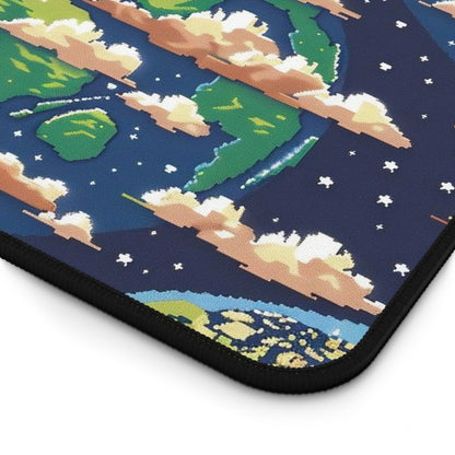 Earth-Themed Desk Mat, Planetary Desk Pad, Eco-Friendly Office Decor, Gamer Mouse Pad, Stylish Workspace Accessory, Gift for Earth Lovers