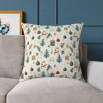 Festive Holiday Pillow, Cozy Home Decor, Christmas Cushion, Winter Throw Pillow, Christmas Living Room Decoration