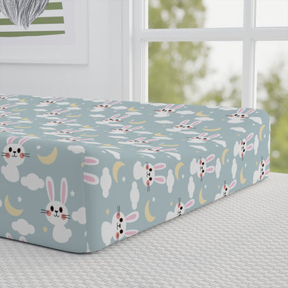 Cute Bunny Baby Changing Pad Cover - Adorable Nursery Accessory, Perfect Baby Shower Gift, Soft and Cozy