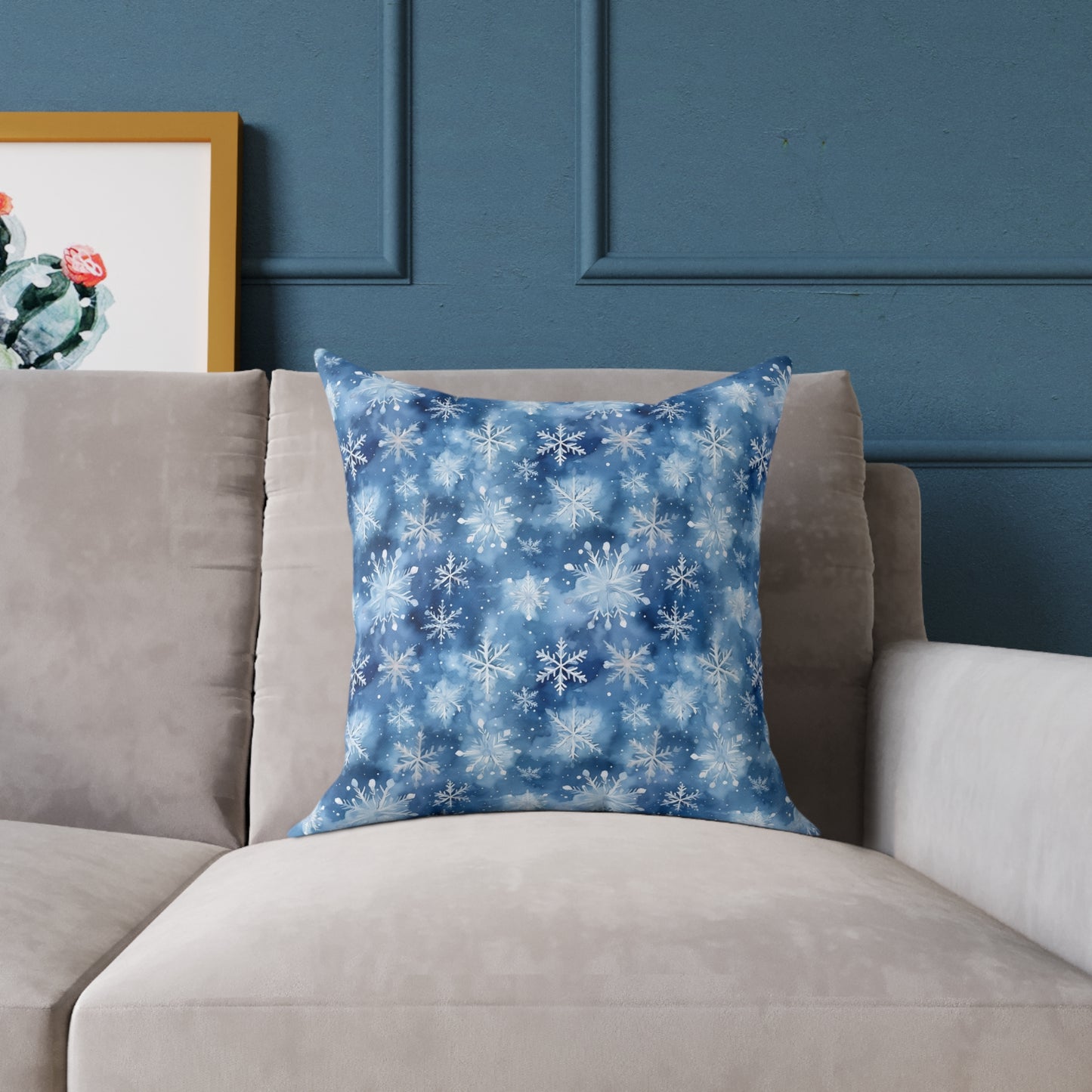 Winter Wonderland Snowflake Pillow | Cozy Home Decor, Seasonal Accent Cushion, Holiday Gift, Decorative Throw Pillow