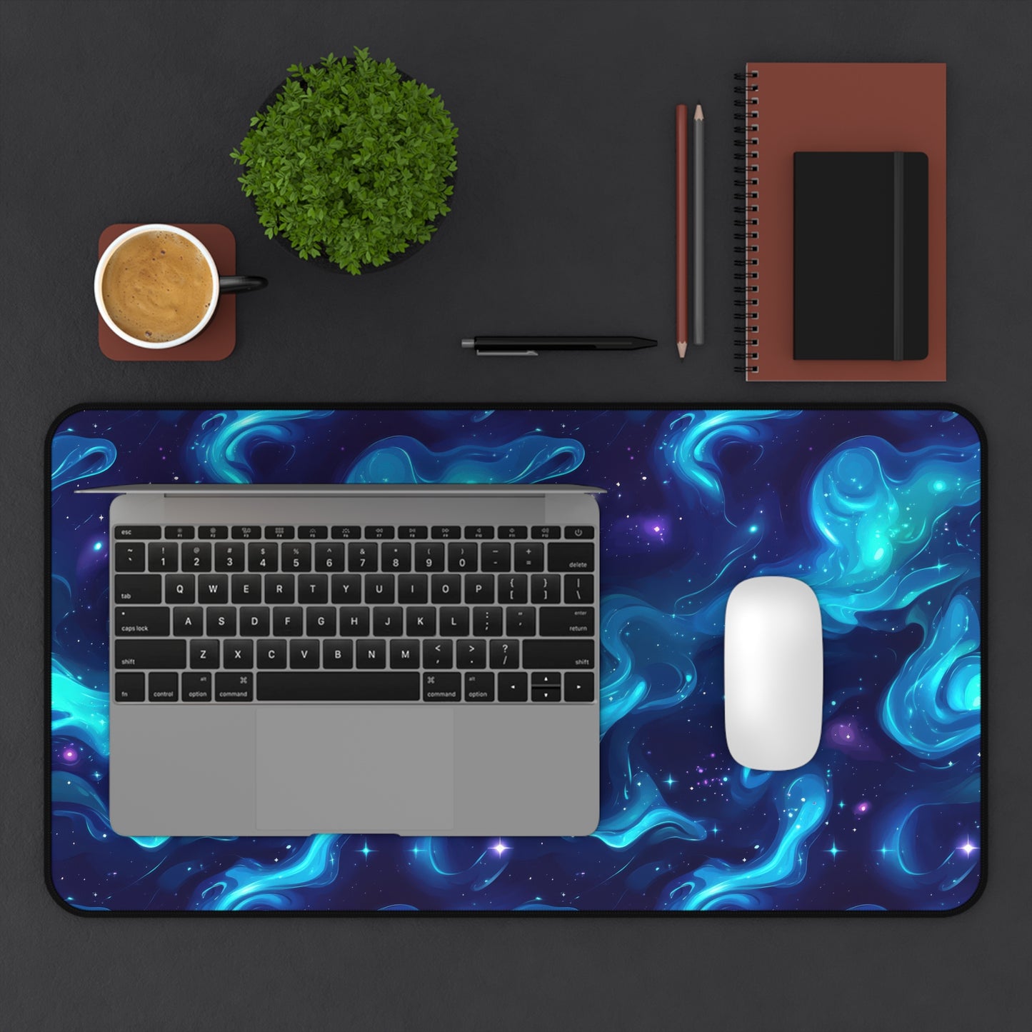 Galactic Desk Mat - Cosmic Office Decor, Gaming, Home Office Accessory, Unique Gift for Astronomers, Starry Pattern, Desk Accessories