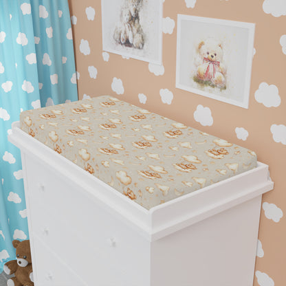 Cute Bear Changing Pad Cover, Cozy Baby Changing Pad Cover, Soft Nursery Decor, Cute Baby Shower Gift, Gender Neutral Baby Care Essential, Comfort for Infants