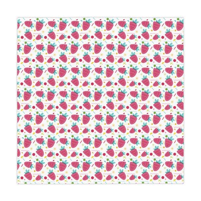 Strawberry Pattern Tablecloth, Picnic Decor, Kitchen Decor, Summer Party, Table Cover, Home Decor,Wrinkle Free Tablecloth, Foldable Tablecloth
