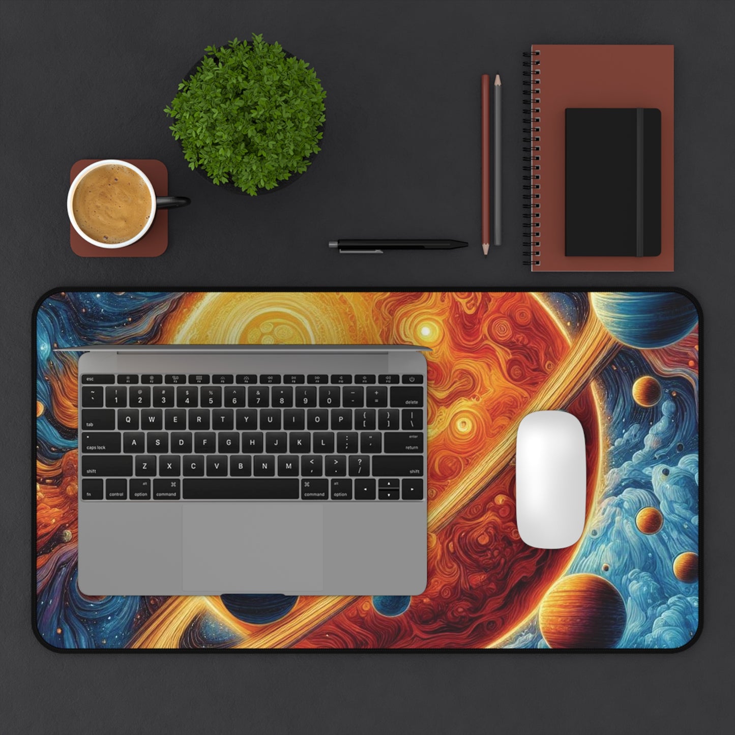 Celestial Desk Mat - Cosmic Planetary Design for Home or Office, Gift for Space Lovers, Gaming, Study, Astronomy Decor, Unique Desk [...]