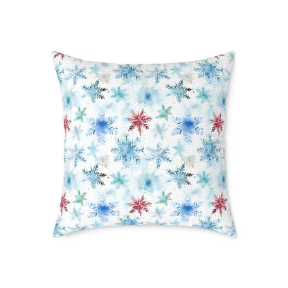 Square Pillow - Snowflake Christmas Winter Theme