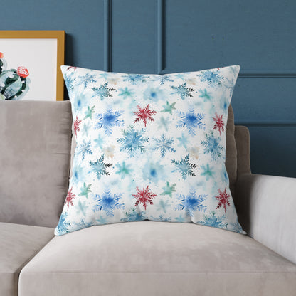 Square Pillow - Snowflake Christmas Winter Theme