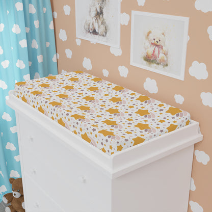 Star Pattern Baby Changing Pad Cover, Whimsical Baby Changing Pad Cover, Nursery Essentials, Star Pattern, Baby Shower Gift, Soft and Cozy Baby Bedding, Changing Table [...]
