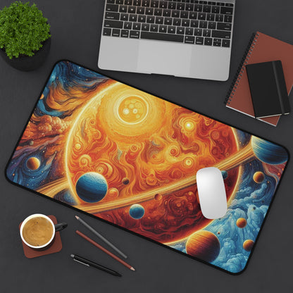 Celestial Desk Mat - Cosmic Planetary Design for Home or Office, Gift for Space Lovers, Gaming, Study, Astronomy Decor, Unique Desk [...]