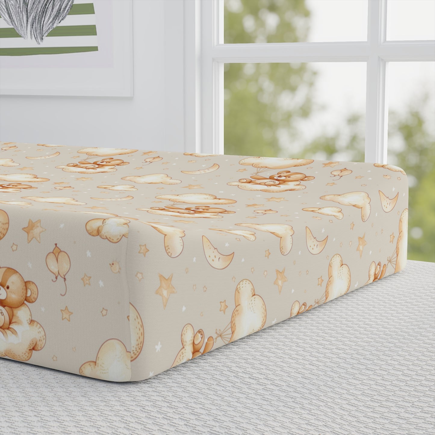 Cute Bear Changing Pad Cover, Cozy Baby Changing Pad Cover, Soft Nursery Decor, Cute Baby Shower Gift, Gender Neutral Baby Care Essential, Comfort for Infants