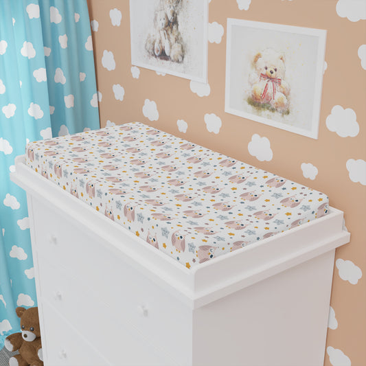 Owl Changing Pad Cover – Soft Baby Nursery Cover, Cute Animal Baby Changing Pad Cover | Nursery Decor, Baby Shower Gift, Soft & Cozy, Unique Design, Infant Essentials