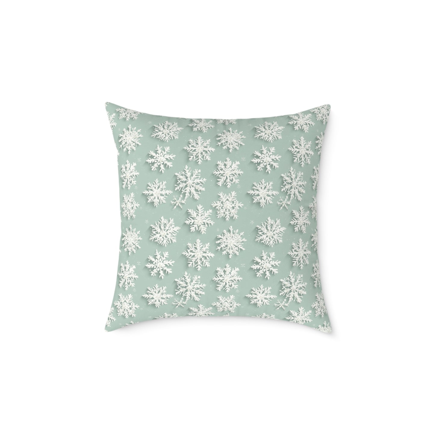Winter Snowflake Decorative Pillow, Holiday Home Decor, Cozy Couch Cushion, Winter Celebration Gift, Snowy Pattern Pillow