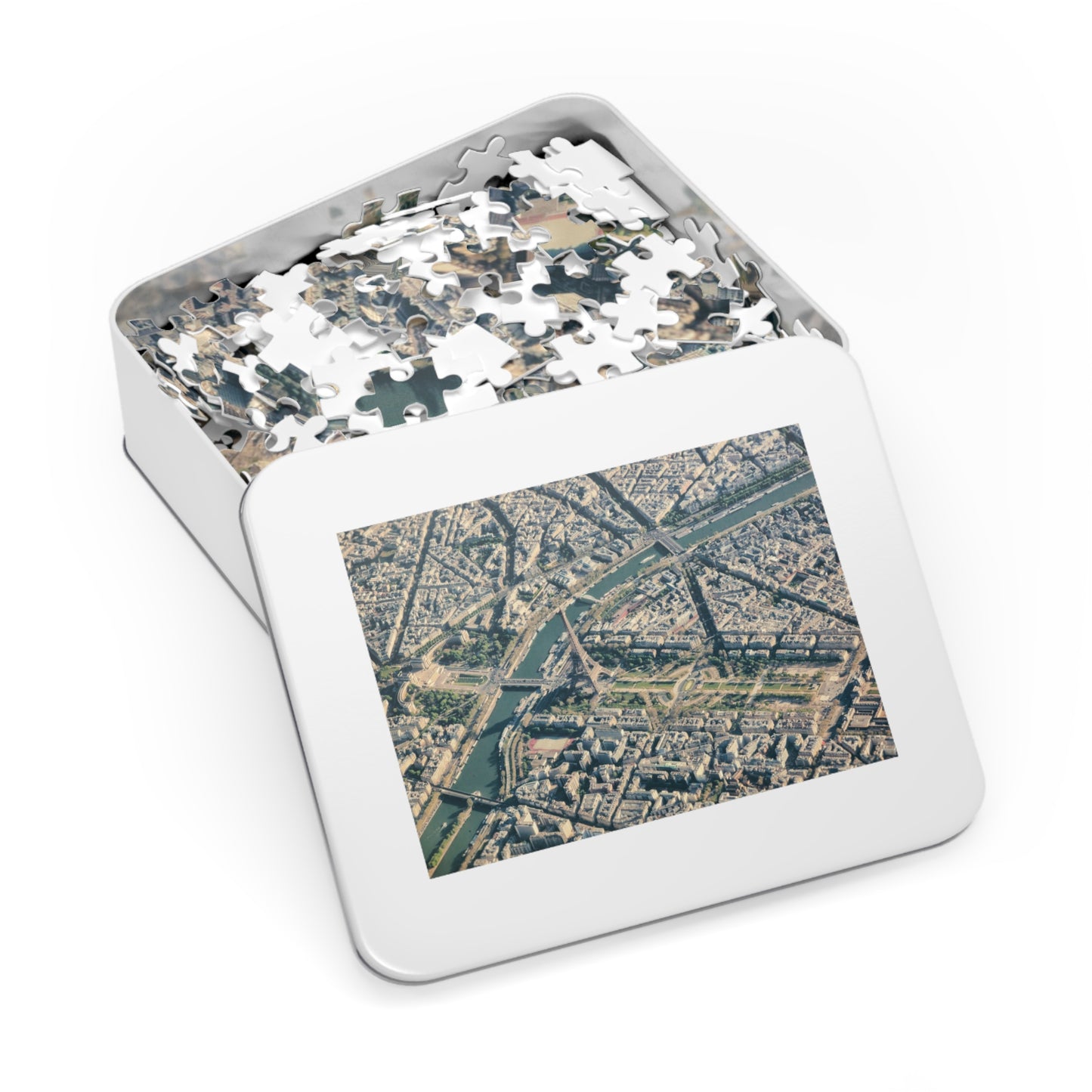 Paris Aerial View Jigsaw Puzzle with Tin, Perfect Gift for City Lovers, Family Game Night, Travel Memories, Home Decor, Unique Puzzle [...]