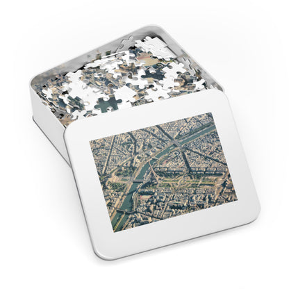 Paris Aerial View Jigsaw Puzzle with Tin, Perfect Gift for City Lovers, Family Game Night, Travel Memories, Home Decor, Unique Puzzle [...]