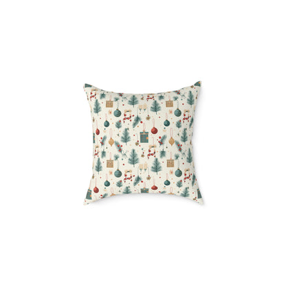 Festive Holiday Pillow, Cozy Home Decor, Christmas Cushion, Winter Throw Pillow, Christmas Living Room Decoration