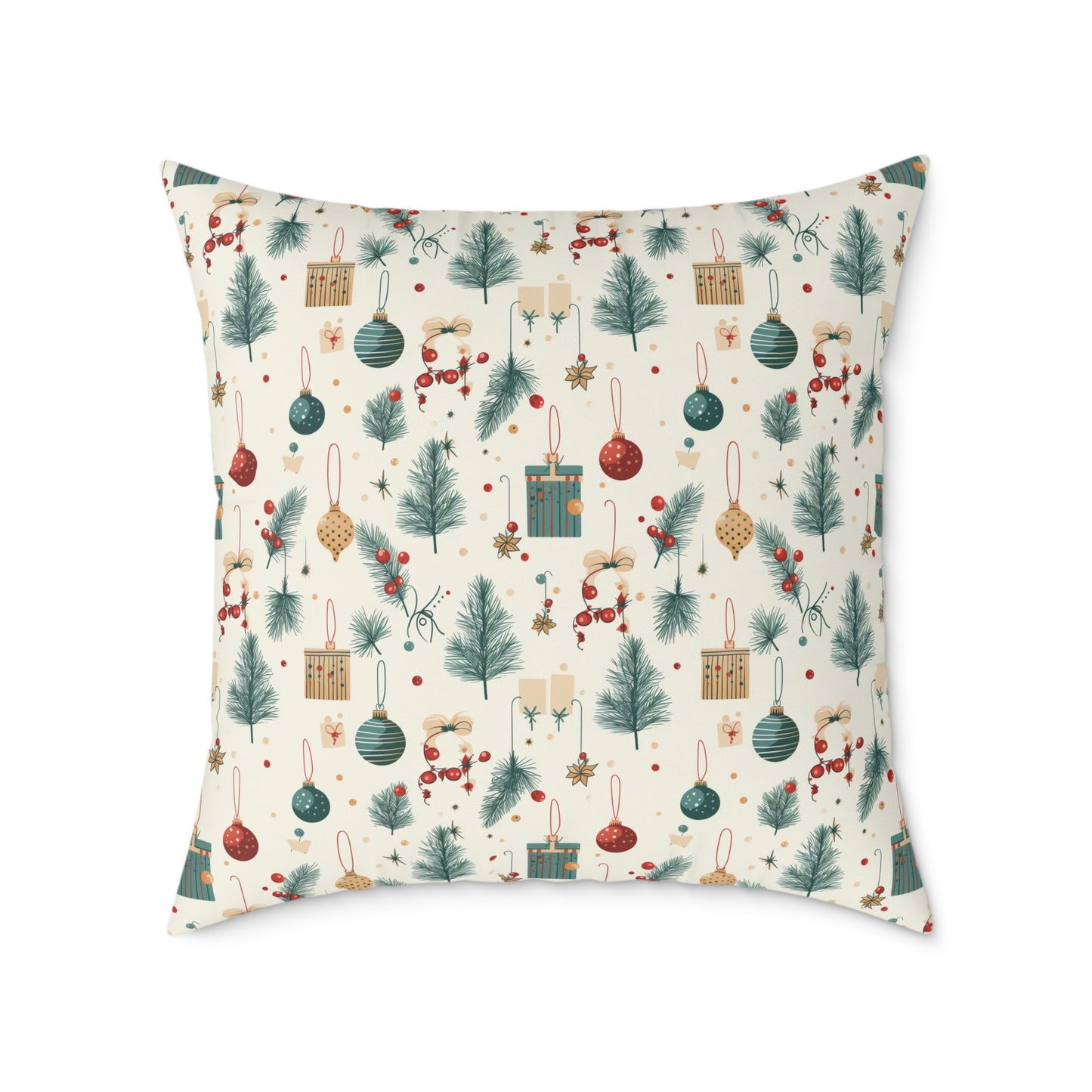 Festive Holiday Pillow, Cozy Home Decor, Christmas Cushion, Winter Throw Pillow, Christmas Living Room Decoration