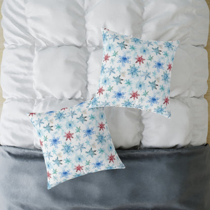 Square Pillow - Snowflake Christmas Winter Theme