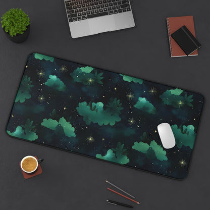 Celestial Forest Desk Mat | Gaming, Office Decor, Gift for Astronomers, Astrology Enthusiasts, Home Workspace