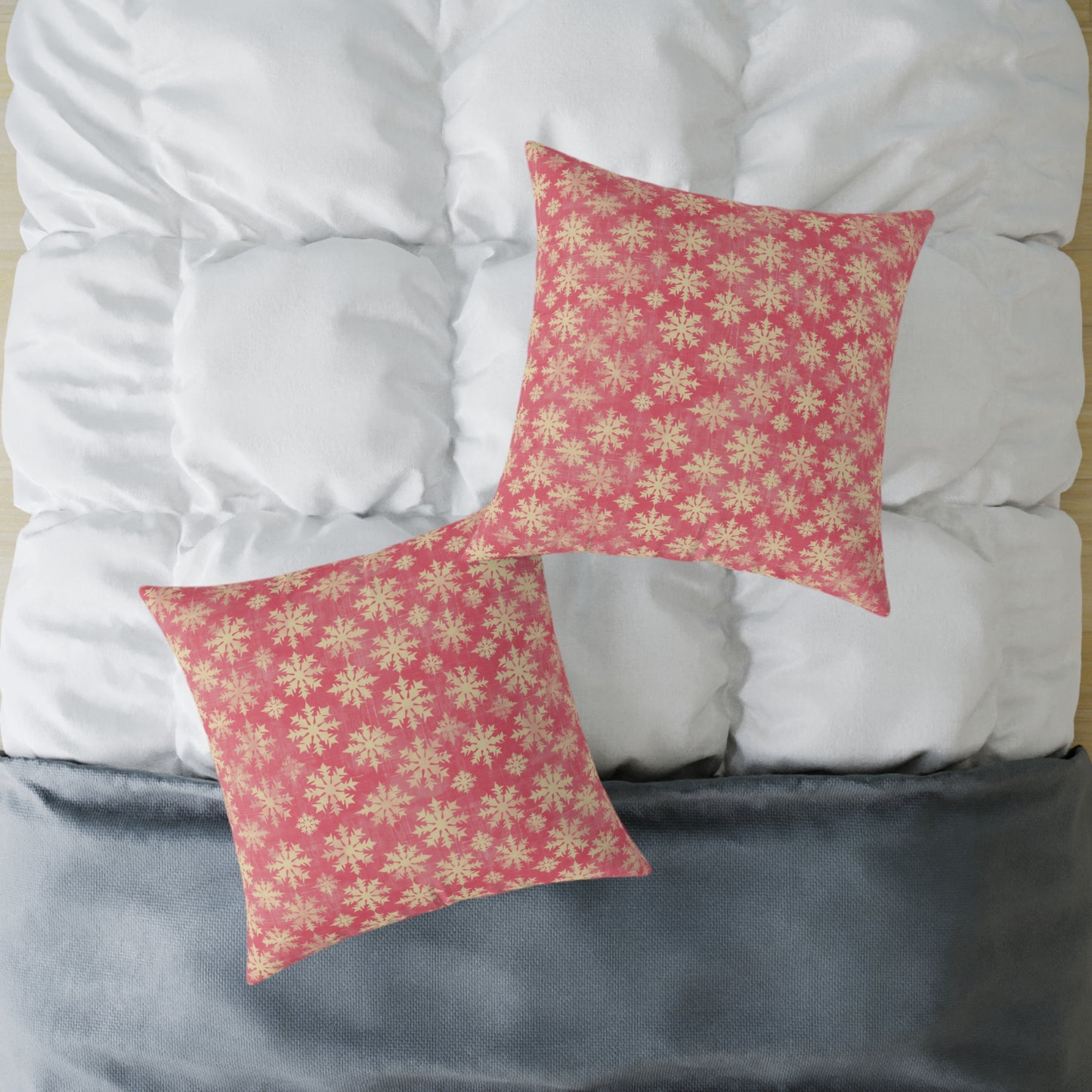 Boho Floral Square Pillow | Cozy Home Decor, Pink Cushion for Living Room, Bohemian Style, Gift for Her